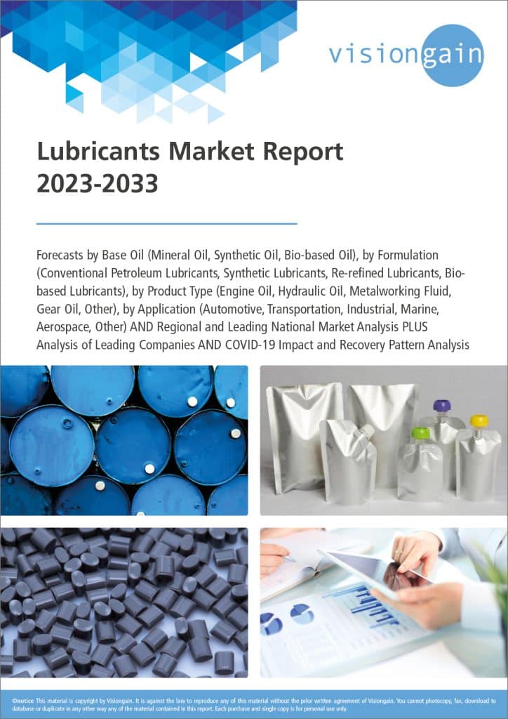 Lubricants Market Report 20232033 Visiongain